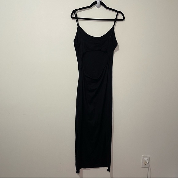 AG Adriano Goldschmied Black Cotton Blend Tank Midi open back Dress in Size L - Picture 6 of 10